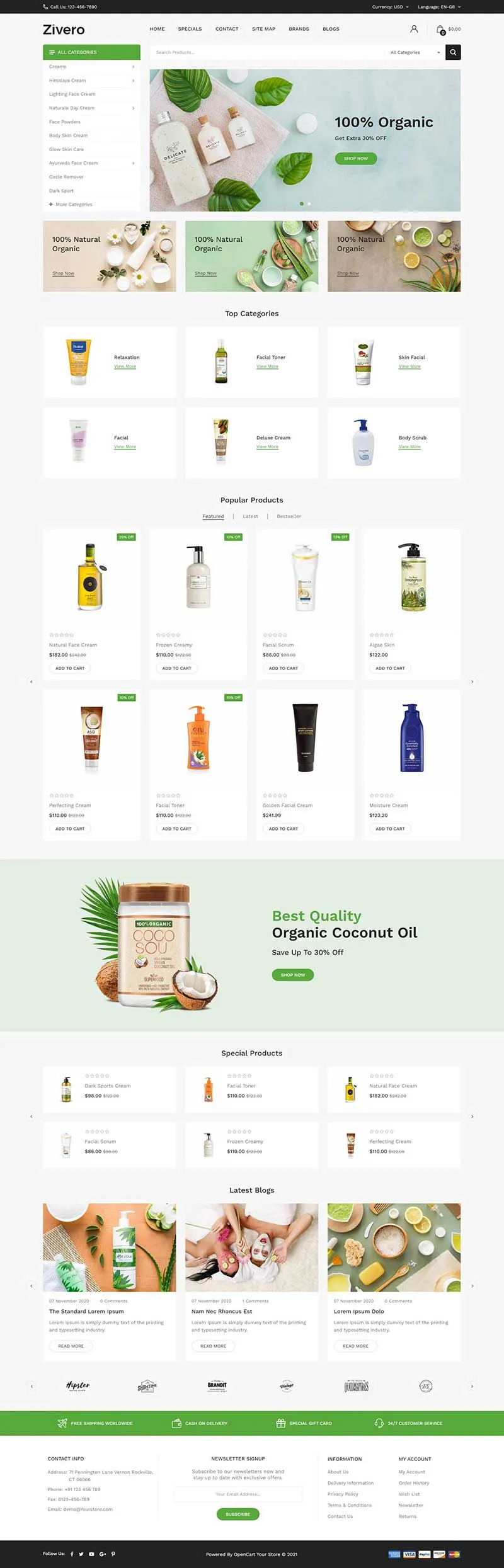 界面清新香水沐浴露洗护用品商城html模板 - 享梦库-享梦库