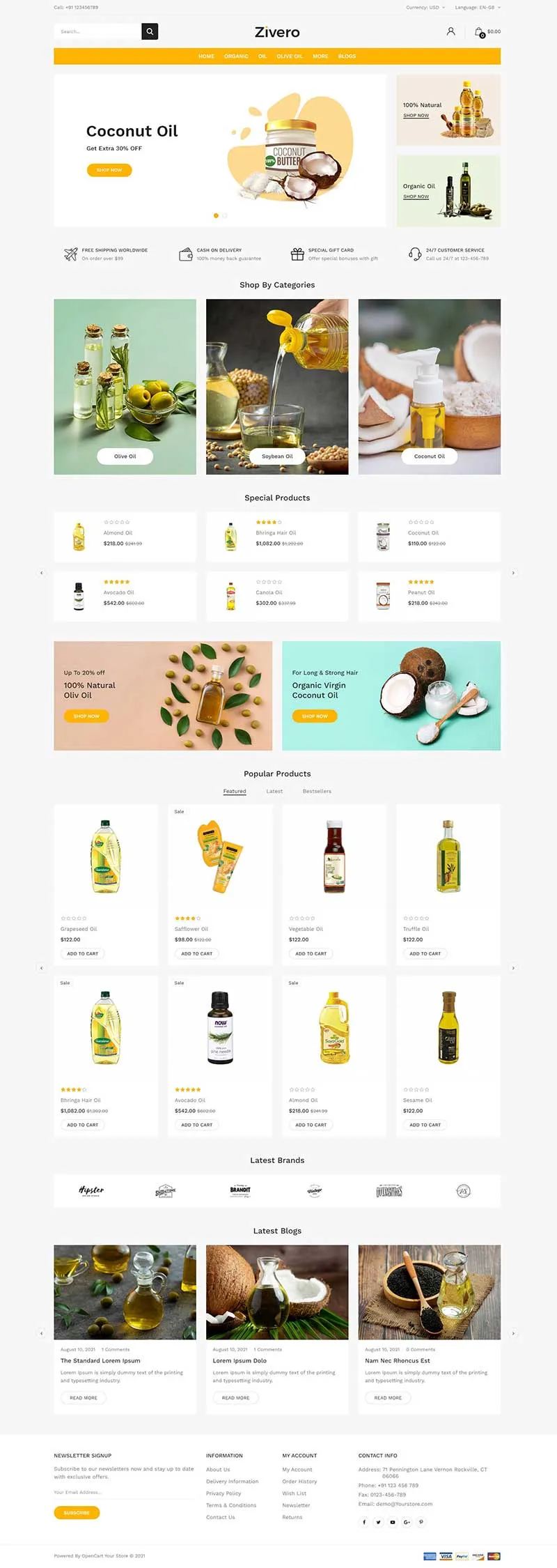 油制品花生油橄榄油豆油商城html网站模板 - 享梦库-享梦库