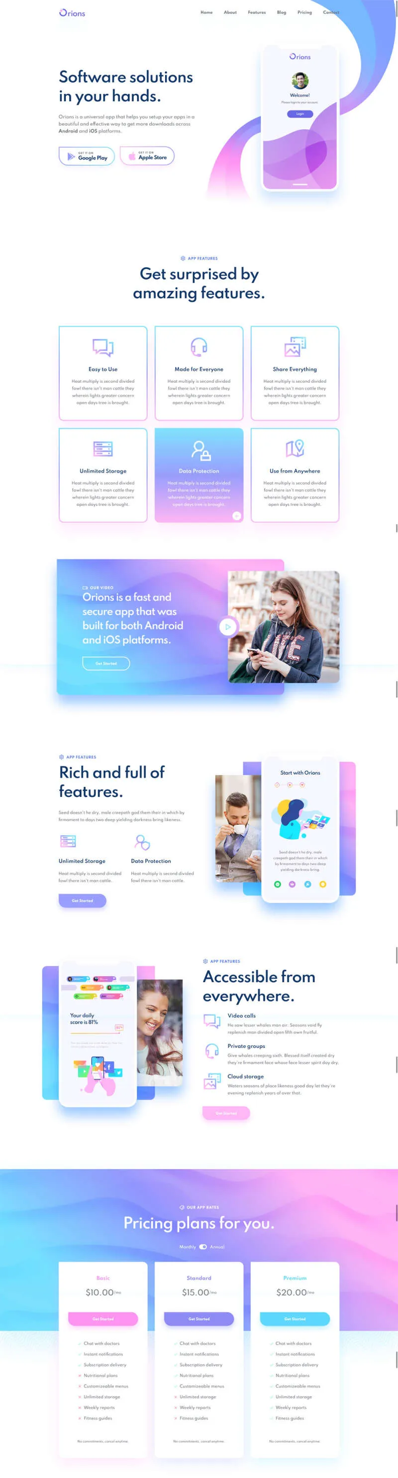 app软件应用程序html网站模板-享梦库