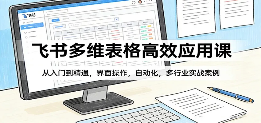 飞书多维表格高效应用课：从入门到精通，界面操作，自动化，多行业实战案例-享梦库