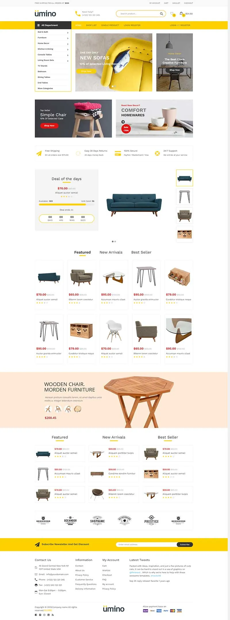 响应式家具商城html模板-享梦库