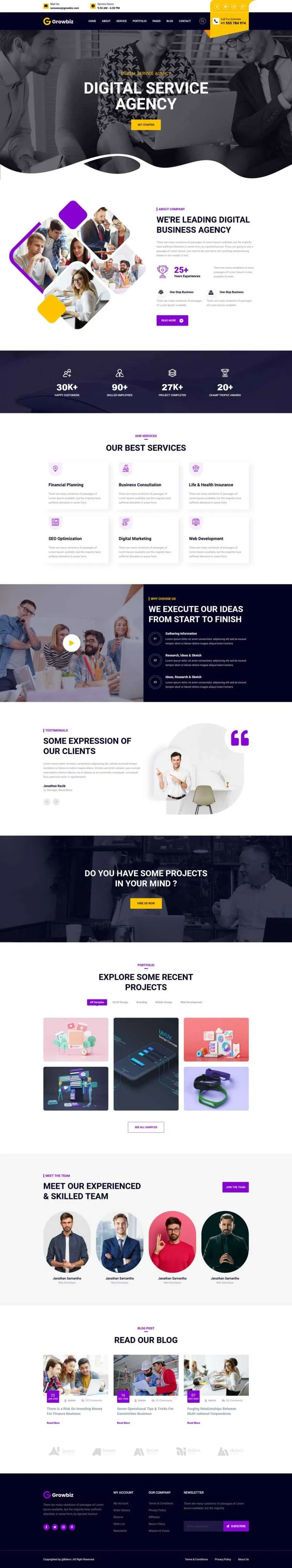 企业咨询策划数字服务公司html网站模板 - 享梦库-享梦库