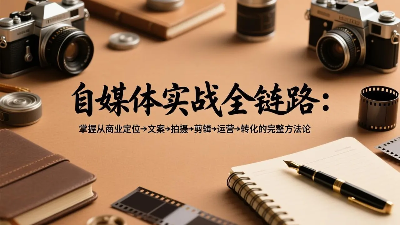 自媒体实战全链路：掌握从商业定位→文案→拍摄→剪辑→运营→转化的完整方法论-享梦库