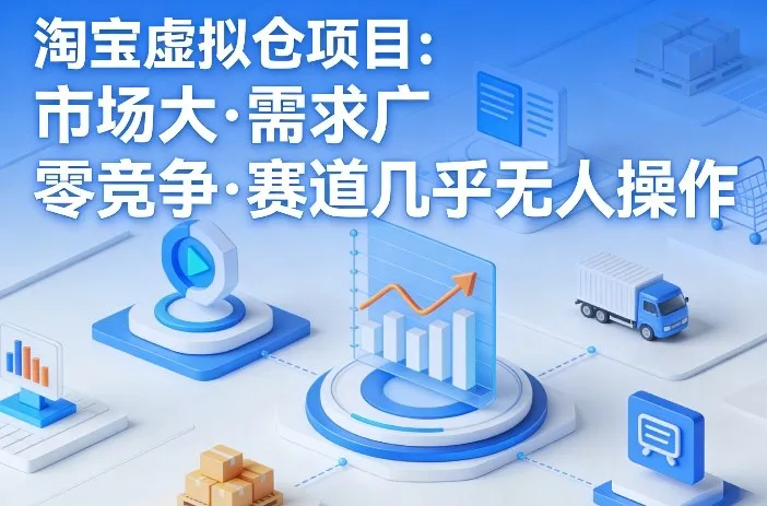 淘宝虚拟仓项目，市场大，需求广，零竞争，赛道几乎没人操作-享梦库