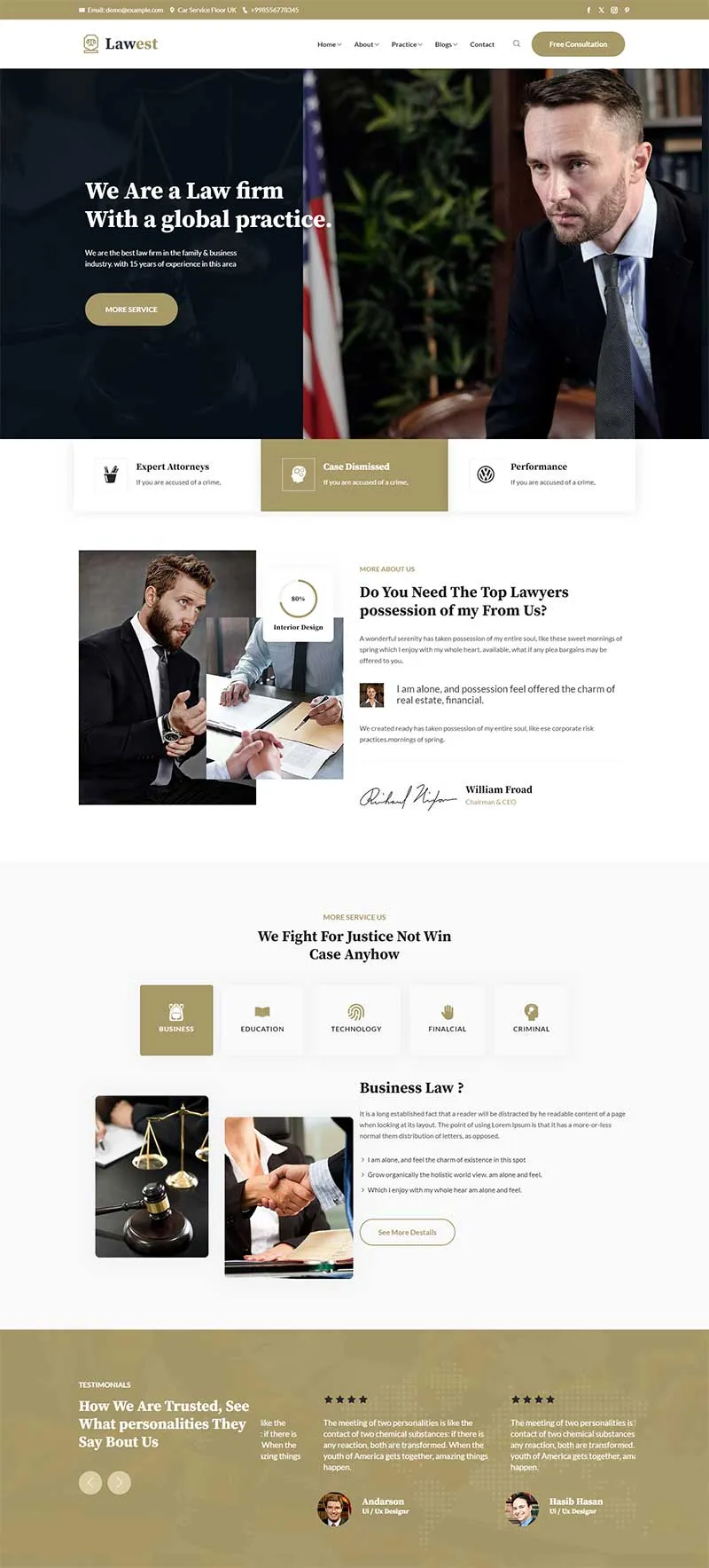 响应式律师事务所静态网页模板-享梦库
