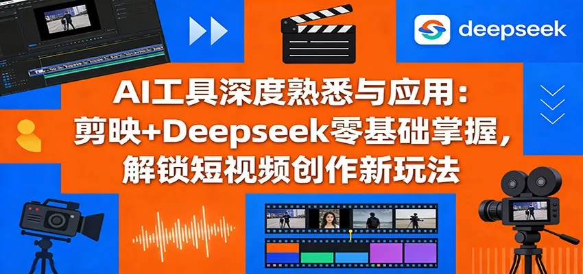 AI工具深度熟悉与应用：剪映+Deepseek零基础掌握，解锁短视频创作新玩法-享梦库
