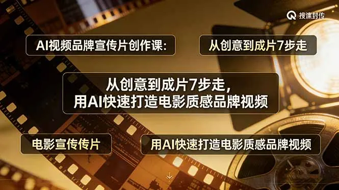AI视频品牌宣传片创作课：从创意到成片7步走，用AI快速打造电影质感品牌视频-享梦库