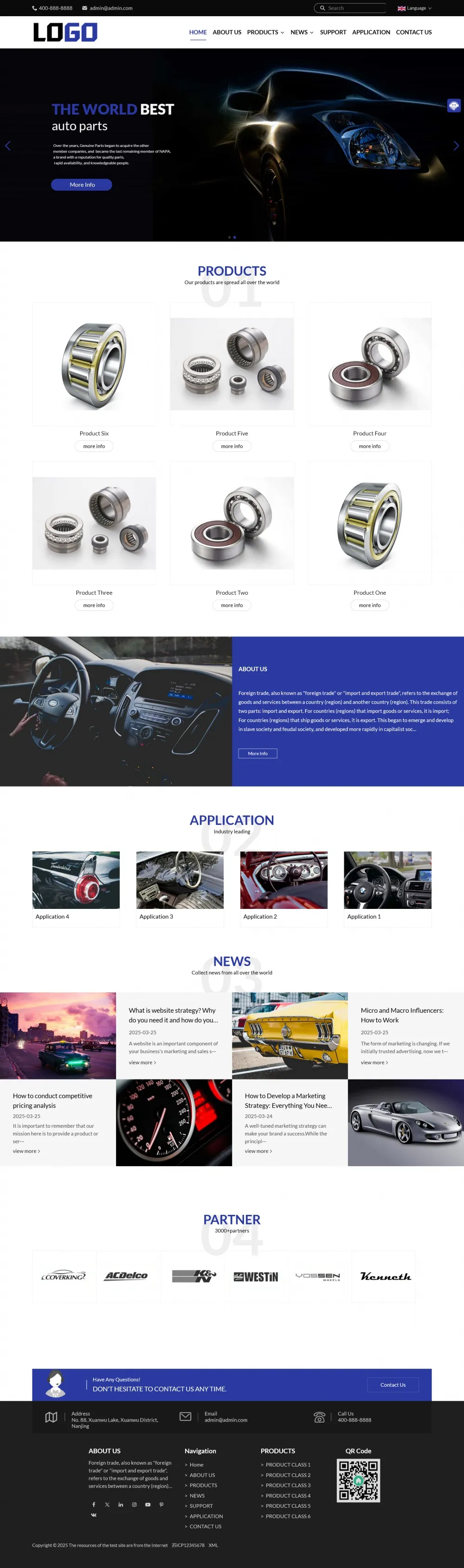 （响应式）中英双语外贸企业网站模板-享梦库