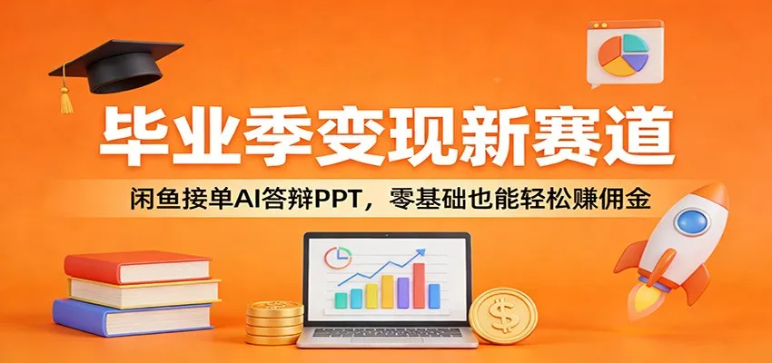 毕业季变现新赛道：闲鱼接单AI答辩PPT，零基础也能轻松赚佣金-享梦库