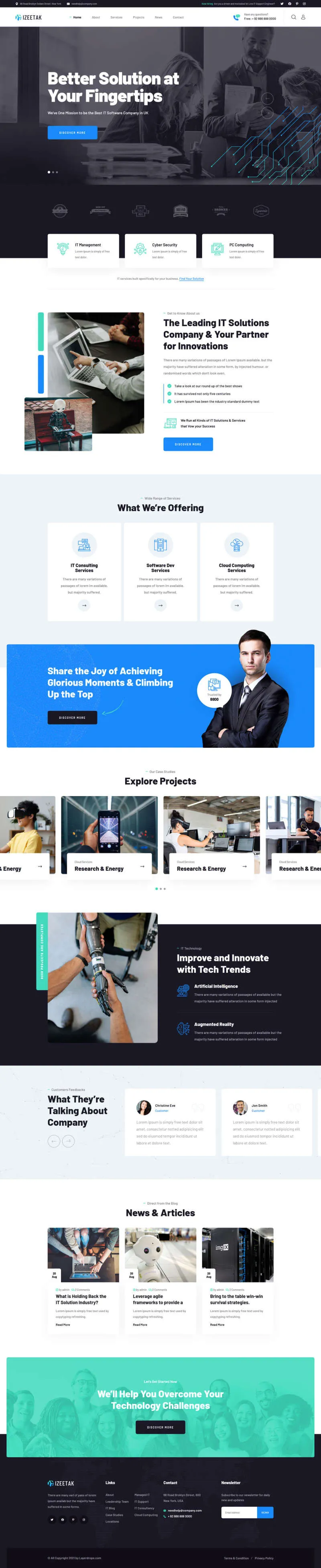 人工智能机器人IT开发公司html网站模板-享梦库