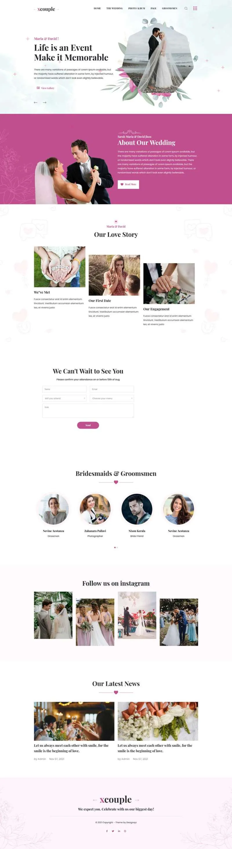 婚纱摄影婚礼策划公司html网站模板 - 享梦库-享梦库