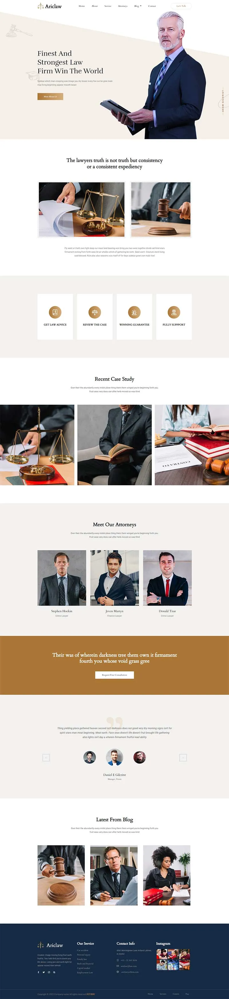 律师事务所HTML5网站模板-享梦库