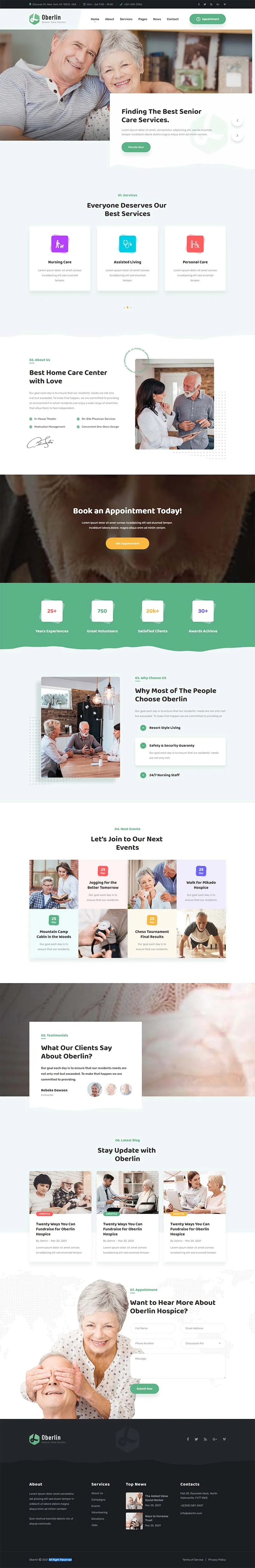 养老院html模板-享梦库
