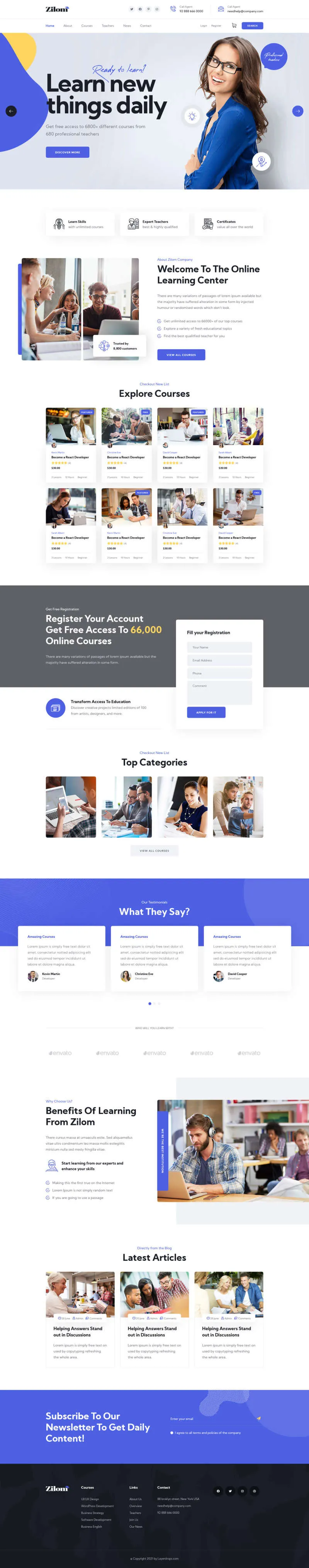 在线教育培训机构HTML模板-享梦库