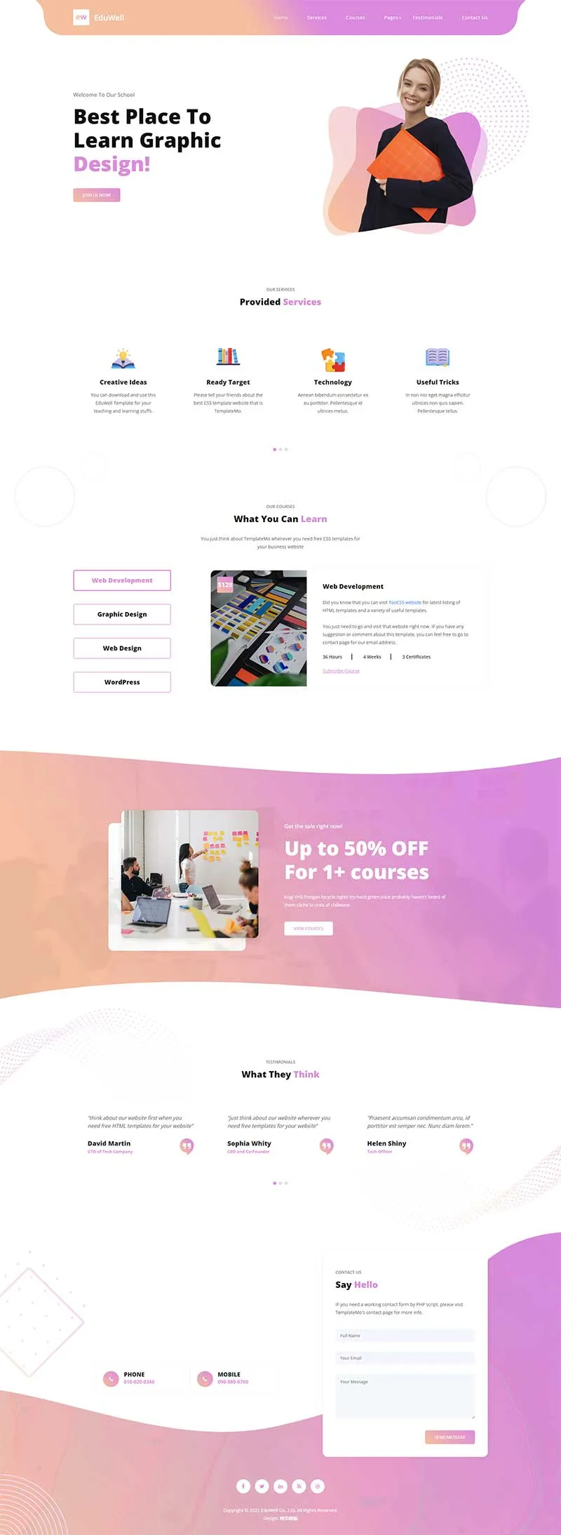 平面设计技能培训html网页模板-享梦库