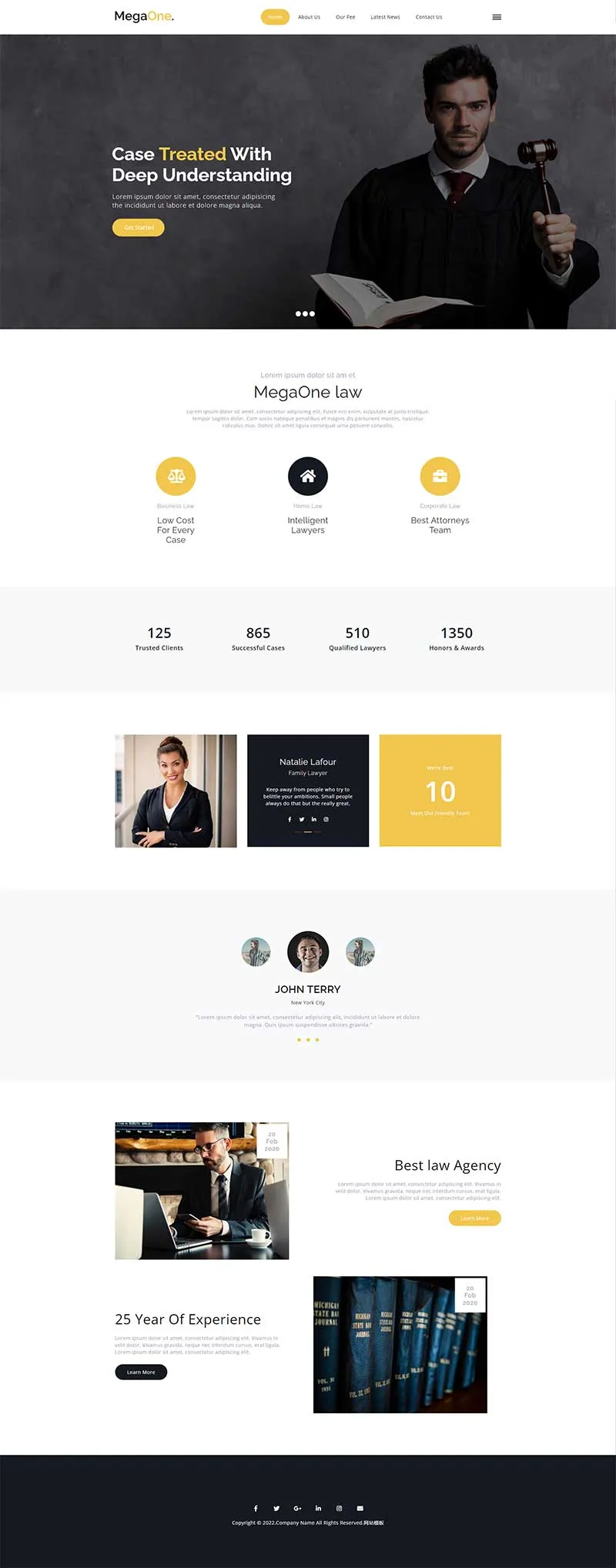 法律咨询服务律师事务所html5网站模板-享梦库