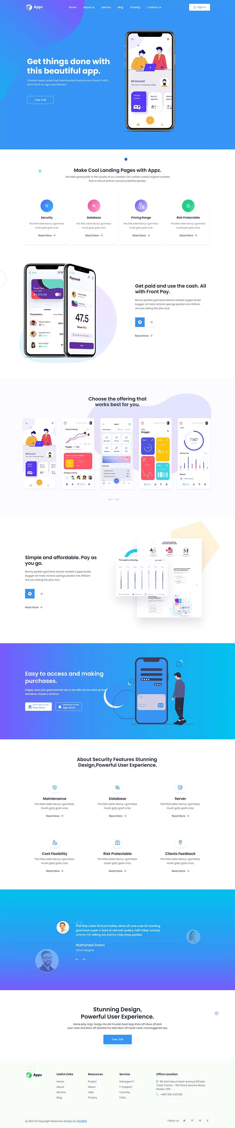 手机软件app介绍展示官网html网站模板-享梦库