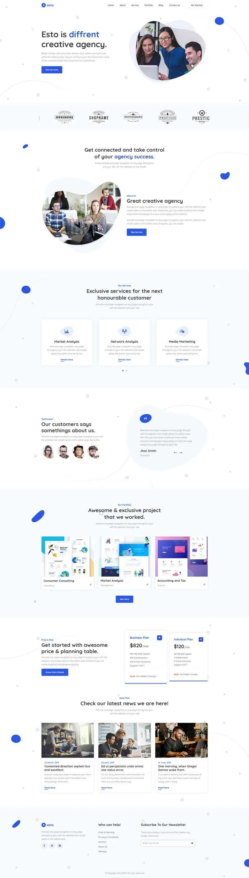 网络推广企业策划公司html网站模板-享梦库