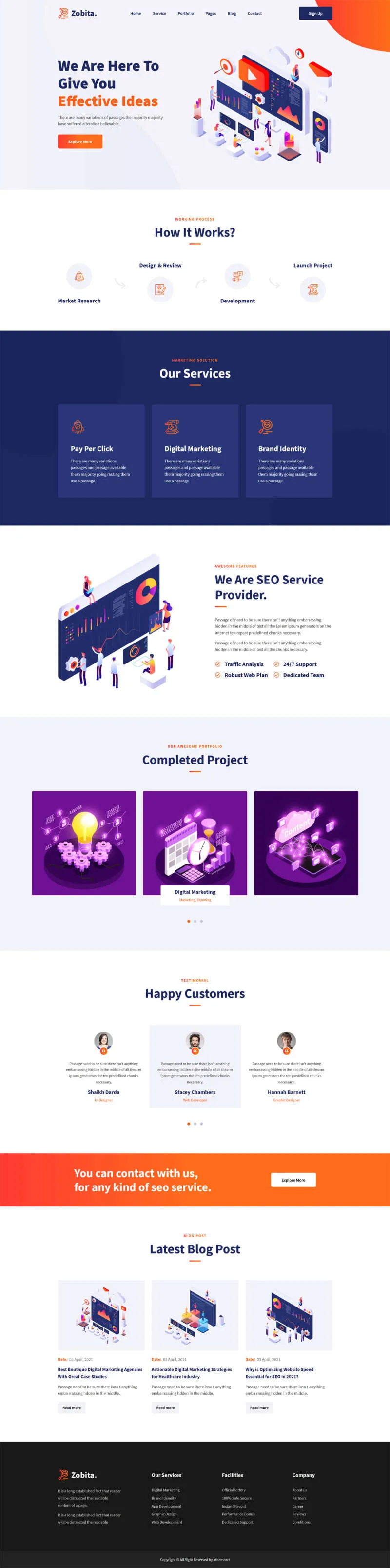 网络数字营销策划公司HTML网站模板-享梦库